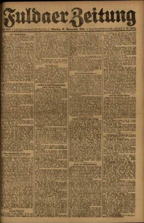 Ausgabe vom Montag, den 17. November 1919.