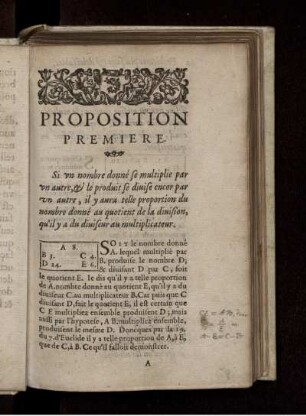 Proposition Première.