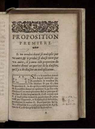 Proposition Première.