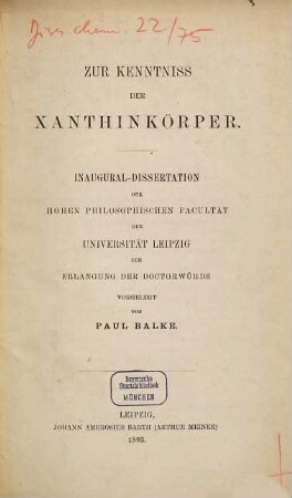 Zur Kenntniss der Kanthinkörper