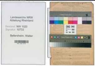 Entnazifizierung Walter Bellersheim , geb. 22.08.1903 (Justizsekretaer)