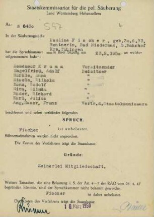 Fischer, Pauline