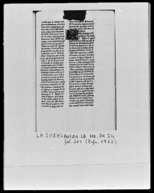 Pseudo Albertus Magnus, Commentarius in Psalmos — Initiale E (xultate), Folio 201recto