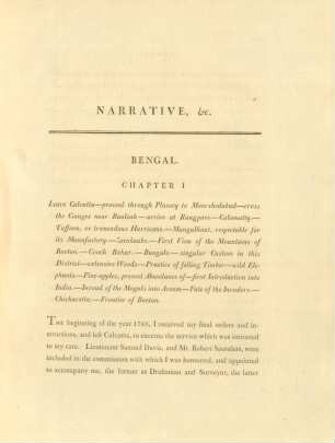 Bengal. Chapter I. Leave Calcutta ...