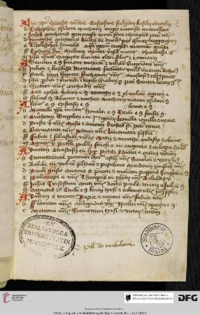 Tabula festorum ordinis Carthusiensis