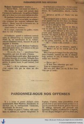 Pardonnez-nous nos offenses.