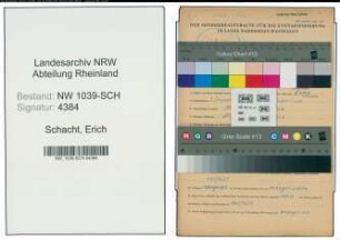 Entnazifizierung Erich Schacht , geb. 02.12.1903 (Schlosser)