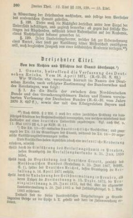 Dreizehnter Titel. Von den Rechten und Pflichten des Staats überhaupt