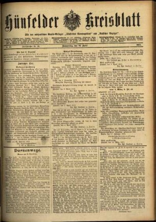 Ausgabe vom Donnerstag, den 10. April 1913.