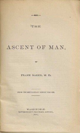 The ascent of man
