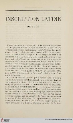 N.S. 12.1865: Inscription latine de Nice