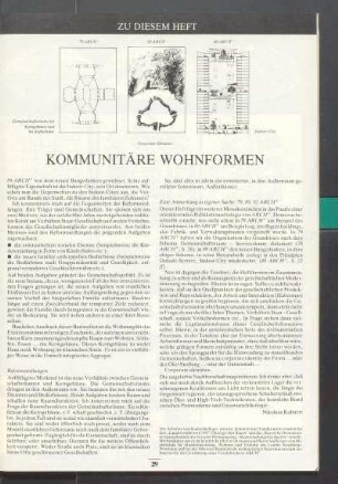 Zu diesem Heft: Kommunitäre Wohnformen