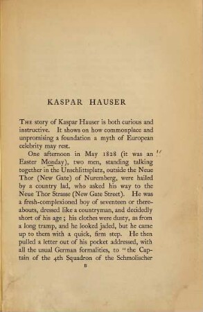 The true story of Kaspar Hauser : from official documents