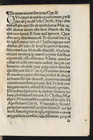 De veneratione sanctorum Cap. iii