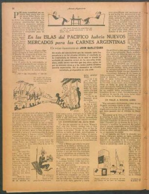 En las islas del Pacífico habría nuevos mercados para las carnes argentinas : Un relato humorístico de John Barleycorn