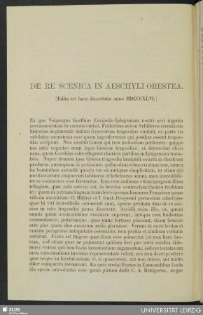De re scenica in Aeschyli Orestea