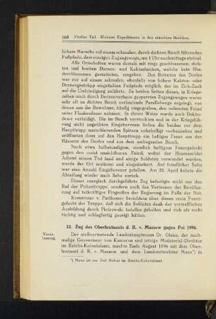 32. Zug des Oberleutnants d. R. v. Massow gegen Pui 1896.