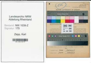 Entnazifizierung Karl Zepp , geb. 12.03.1903 (Elektromeister)