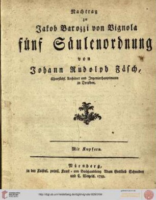 Nachtrag: von Johann Rudolf Fäsch