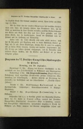 Programm des VI. Deutschen Evangelischen Schulkongresses in Erfurt