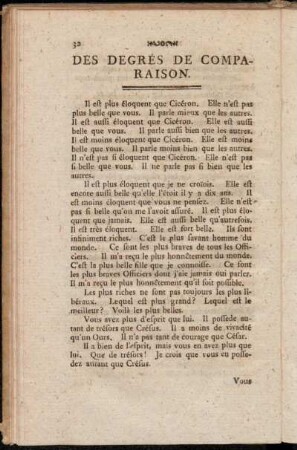 Des Degrés De Comparaison.