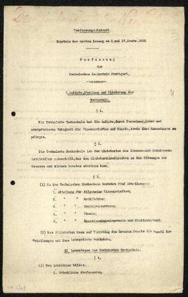 Verfassungs-Entwurf 1920