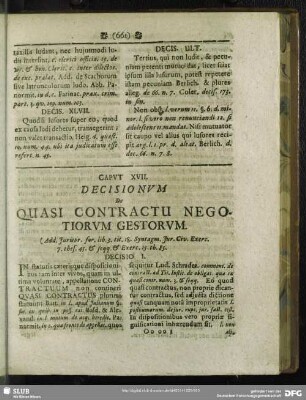 Caput XVII. De Quasi Contractu Negotiorum Gestorum