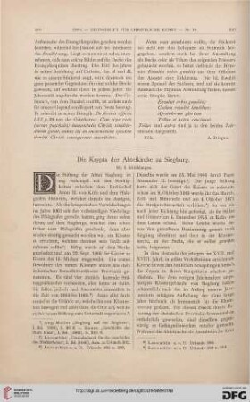 Die Krypta der Abteikirche zu Siegburg