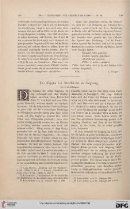 Die Krypta der Abteikirche zu Siegburg