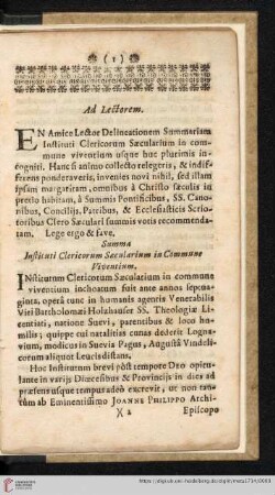 Summa Instituti Clericorum Sæcularium in Commune Viventium
