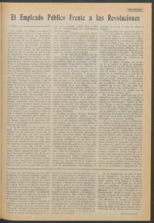 El empleado público frente a las revoluciones