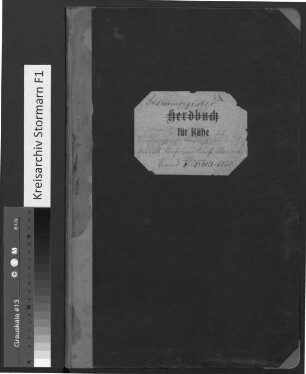 Kreis Stormarn: Breitenburger Zucht: Stammregister Kühe Band 5 Stammregister-Nr. 4021-5020