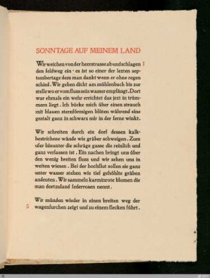 Sonntage auf meinem Land