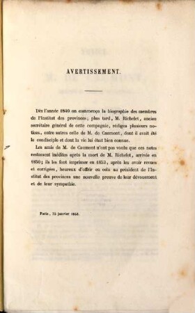 Notice sur M. de Caumont, fondateur des congrès scientifiques de France