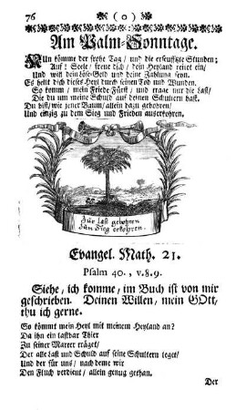 Am Palm-Sonntage.