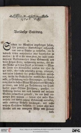 Vorläufige Einleitung