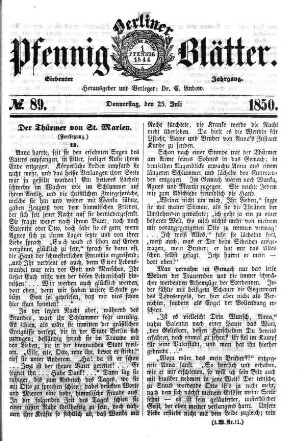 No. 89, Donnerstag, den 25. Juli