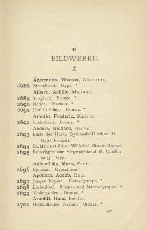 III. Bildwerke