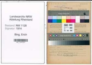 Entnazifizierung Erich Bing , geb. 30.05.1921 (Polizist)