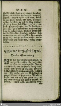 Sechs und dreyßigstes Capitel. Von der Ehrenrettung