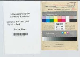 Entnazifizierung Hans Fuchs, geb. 07.10.1899 (Stadtoberinspektor)