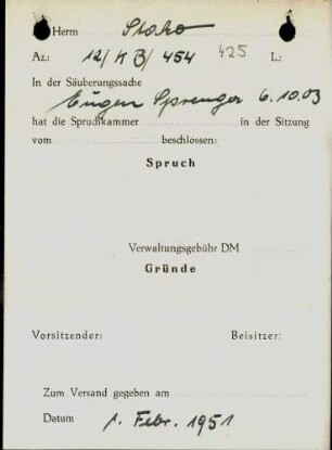 Sprenger, Eugen