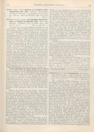 406-407 [Rezension] Schumann, Alexis, Alexander Vinet. Sein Leben. - Seine Gedankenwelt. - Seine Bedeutung