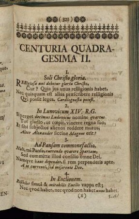 Centuria Quadragesima II.