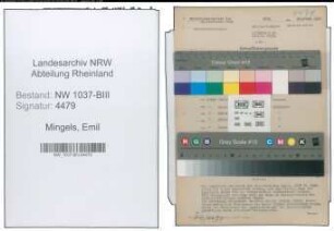 Entnazifizierung Emil Mingels , geb. 12.03.1891 ()
