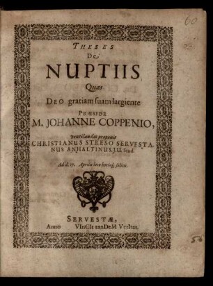 Theses De Nuptiis