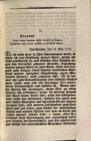 Johannes von Müllers sämmtliche Werke, 34. Briefe an Carl Victor von Bonstetten ; T. 1