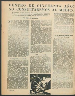 Dentro de cincuenta años no consultaremos al médico