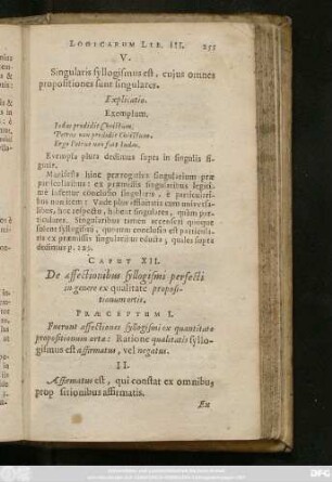 Caput XII. De affectionibus syllogismi perfecti in genere ex qualitate propositionum ortis.