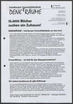 15.000 Bücher suchen ein Zuhause!